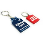 Custom Brand Logo Keyring Tags Double Sides Promotional PVC Keychains