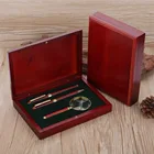 China wood ball pen kits with wood magnifier