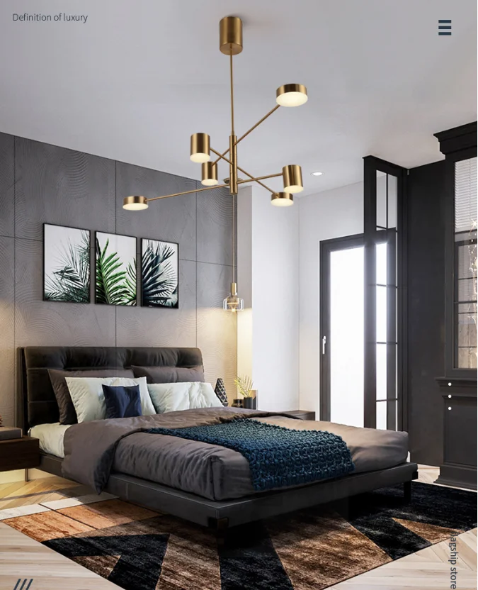 Wholesale selling restaurant black gold Iron aluminum nodic modern led pendant light chandelier