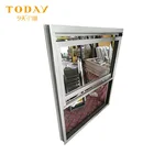 American style single hung windows aluminum vertical sliding window