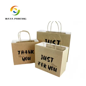 cost custom kraft paper storage packing carrier brown paper bag