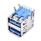 Double-Deck 2 USB A Type Female Socket 3.0 Connector