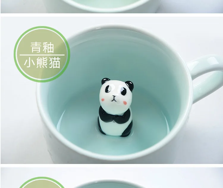 3D stereo animal coffee mug,cartoon ceramic cup ,3D cartoon water mugs for kids