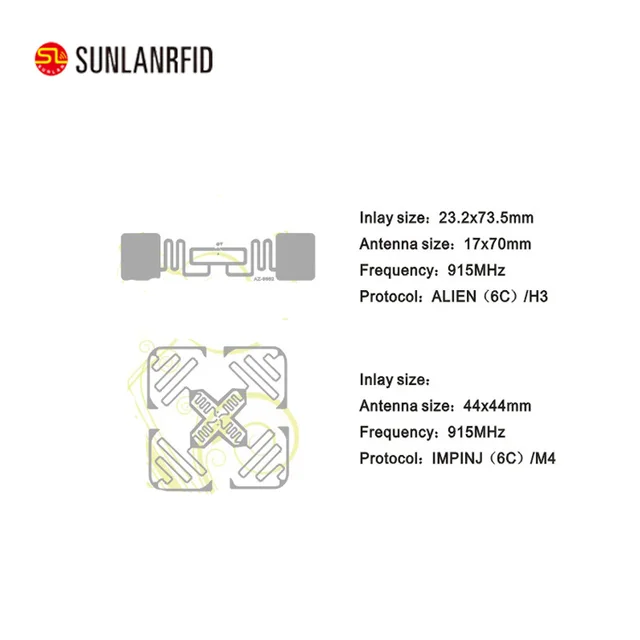 khz rfid label/rfid sticker/aluminum etched rfid uhf wet inlay