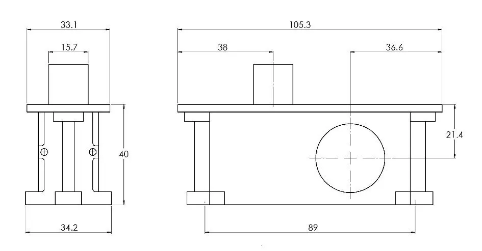 Solid Brass Round Bolt Bottom Door Rail Lock 