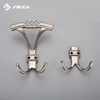 Fancy load capacity modern clothing double hook wall cast coat hooks