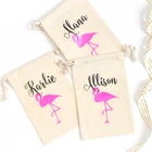 Custom super white bag cotton Muslin drawstring pouch personalize LOGO Underwear swimwear Accessory cosmetic bag