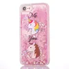 2017 hot selling mobile phone accessories for iphone 6 case cute unicorn glitter liquid case for iphone 6 6s plus