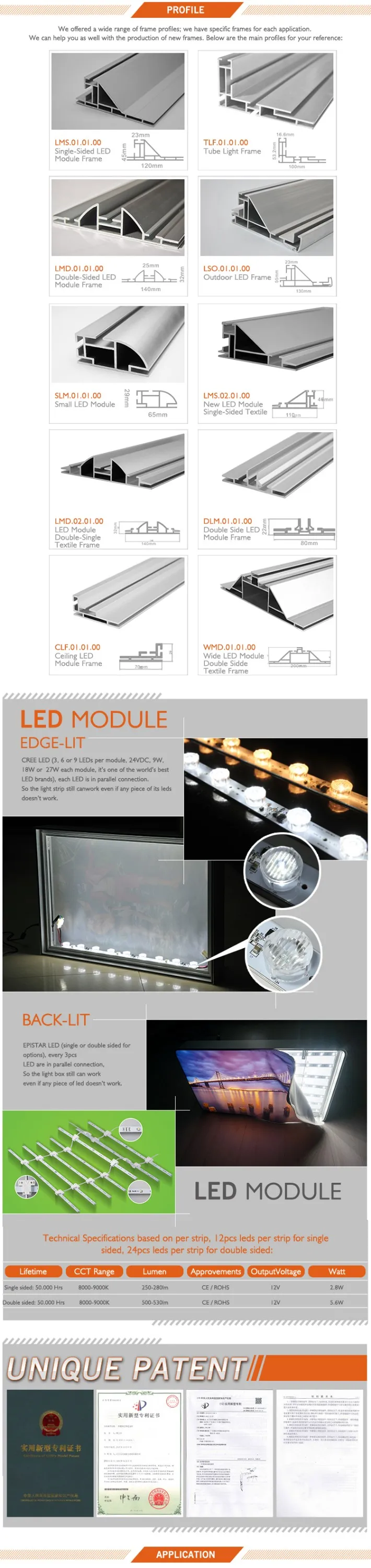 Frameless Samll Advertising Super Slim Picture Frame Led Light Box