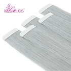 Free Sample K.S WIGS Tape Hair 16 Inch Tape In Extensions Human Hair Double Drawn Adhesive Tape For Hair Extensions