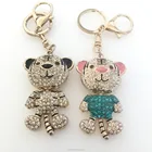 Crystal metal Chinese zodiac animals tiger creative fashion key chain/animal key chain