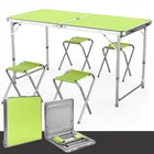 Heavy rectangle duty rectangular cheap small folding aluminium roll top camping 4 seater picnic table