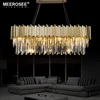Meerosee Pendant Light Fixture Crystal Drop Hanging Lamp minimalist Deco for Living room Hotel Project MD85599