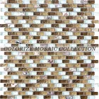 Mix color mother of pearl shell and glass mosaic tile for wall tile (CS004)