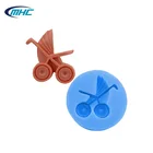 Baby carriage shape silicon fondant mold for cake decorating tools