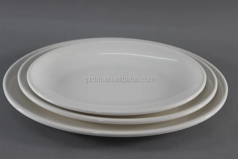 7-8-9inch Melamine Oval plate , white fish plate