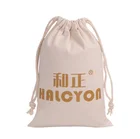 120g Customized Logo100% Small Cotton Bag Pouch Cotton Muslin Drawstring Bag For Gift