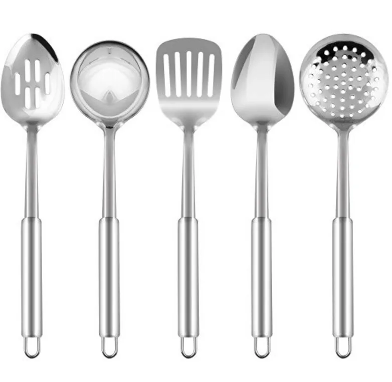 Stainless Steel 5 Pieces Cooking Spoon Set