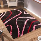 high quality polyester long pile hand tufted silk shag room carpet