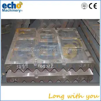 qualified manganese steel Tesab jaw crusher spares jaw liners