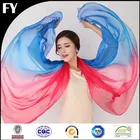 2017 Fashion Long Style Beach Scarf 100% Silk Chiffon Custom Digital Print Hijab Fabric