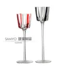 Samyo Glassware Manufacturer red mercury price candlestick