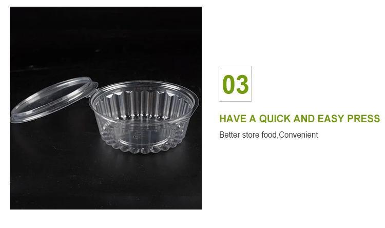 Round Clamshell Bowl Food Storage Container Transparent Fruit Food Packing PET Disposable 14g Accept Food Grade