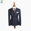 2019 new model business royal blue wool linen silk coat men pant suit