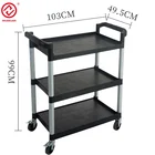 High quality hotel room service equipment with trolley dining cart lockable wheels