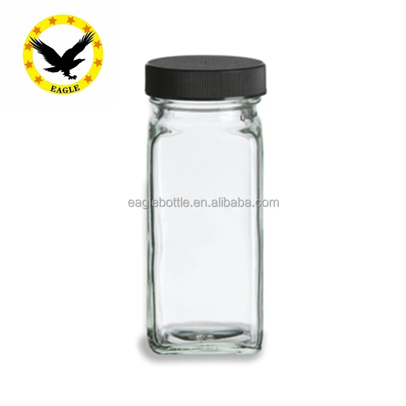 4 oz square glass jars