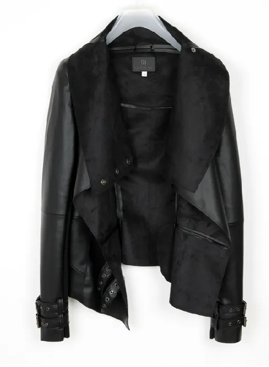 2014 new women high-end custom leather brief paragraph coat of cultivate one's morality fur coat