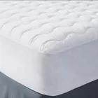 Polyester quilted cotton mattress protector customized products size king or queen size white fitted sheet