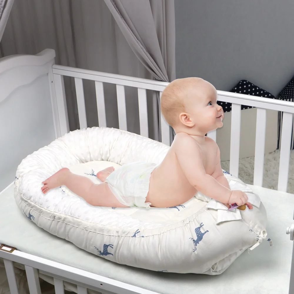 New Design Infant 100 Cotton Sleeping Nest Travel Cot Pod Baby