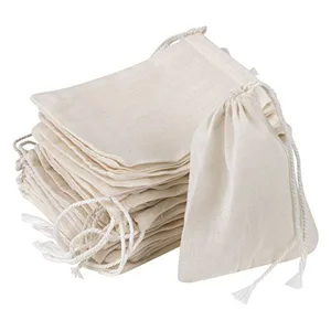 custom empty muslin tea bags with string