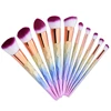 Factory Provide Maquilaje 10pcs Taper Gradient Shine Handle Cosmetic Makeup Brushes Set