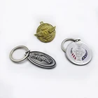 High quality round keychain pendant World Cup enamel zinc alloy the western key chain