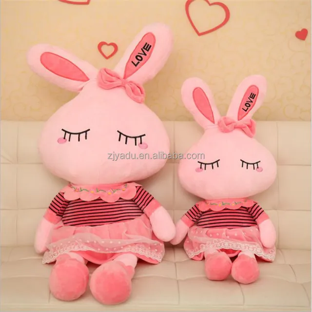 animal plush toy doll for valentines day gift princess rabbit