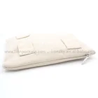 Cheap custom price silk Screen Printing zipper cotton makeup cosmetic zipper bag pouch