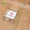 Clear jewelry lockable storage box || 2016 Simple design with lid metal business card storage box