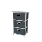 Wooden home furniture wood storage cabinets with woven baskets for sale