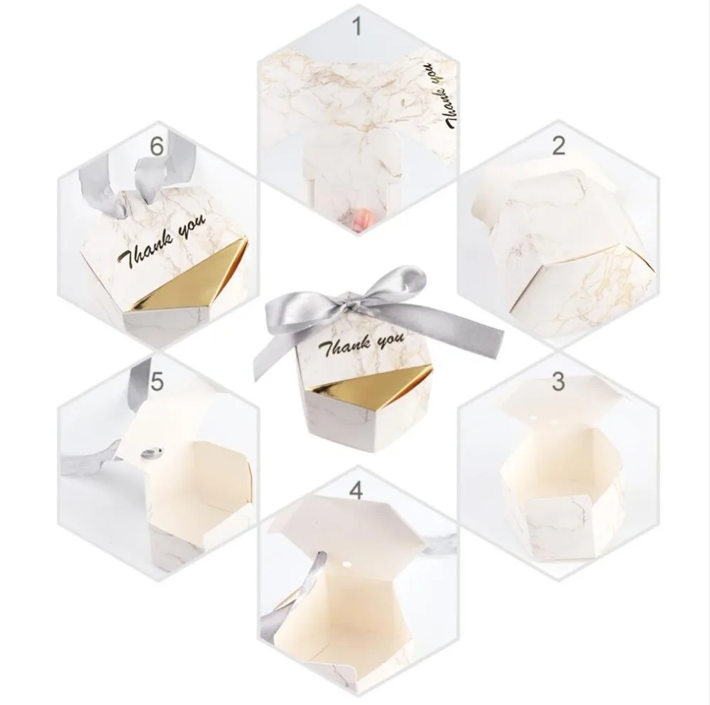 wholesale europe paper marble candy box wedding