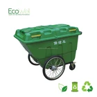 big size propety plastic cleaning street trash can with cap