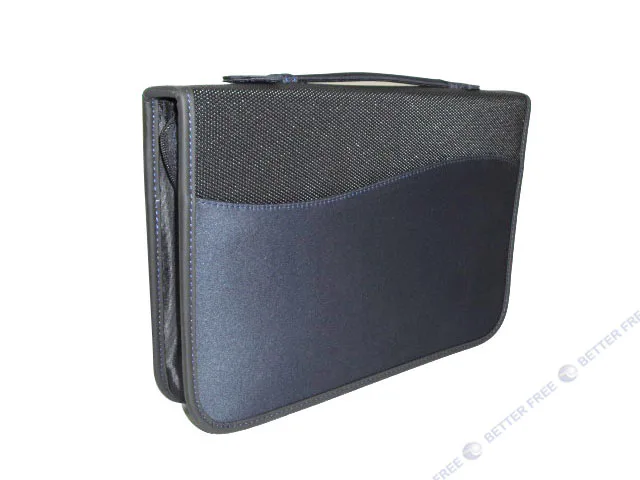 Office Documents Organizer A4 Portfolio Briefcase D-Ring Binder Zipper Padfolio Handle