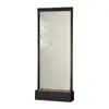 72" waterfall fountain clear glass with black base indoor and outdoor decoration , garden waterfall