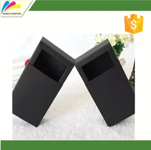 2017 new design black gift custom box packaging with logo