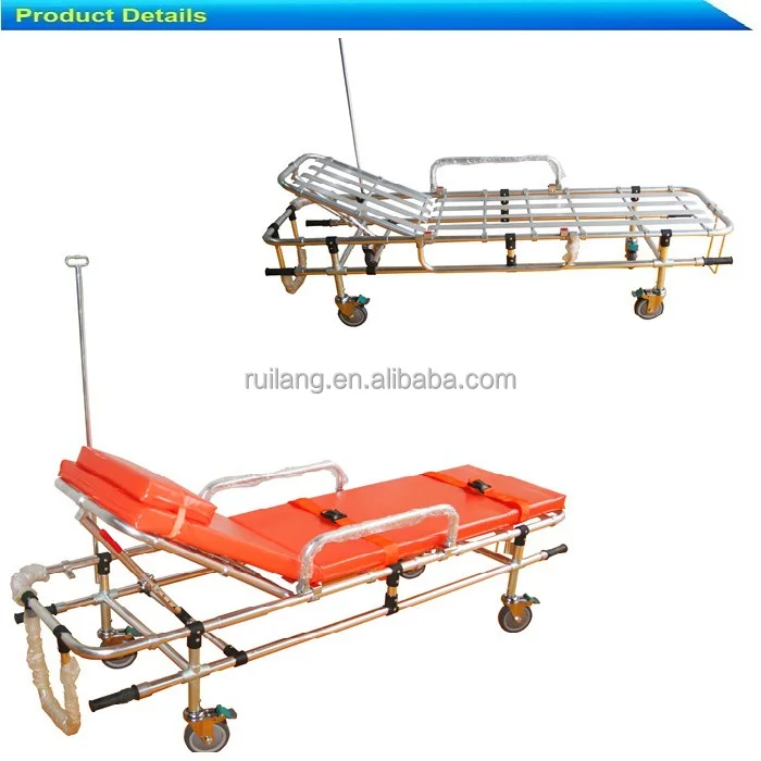 Rt0384499 Best Quality Orange Color Stretcher Hospital Gurney For