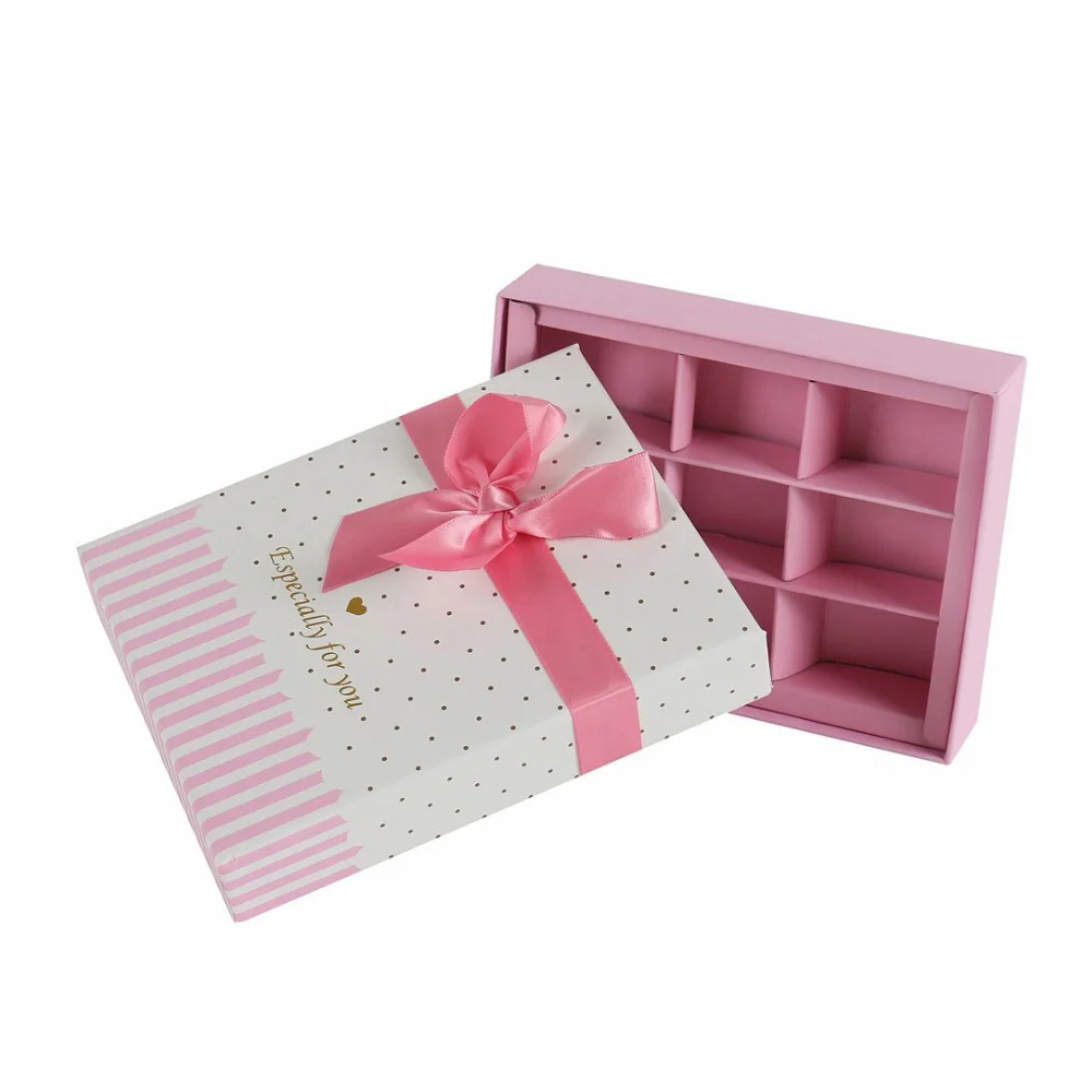 custom fancy chocolate paper gift box with paper