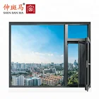 Double Pane Double Glazed Windows Aluminum Jalousie Black Casement Window Single Hung Aluminum Window