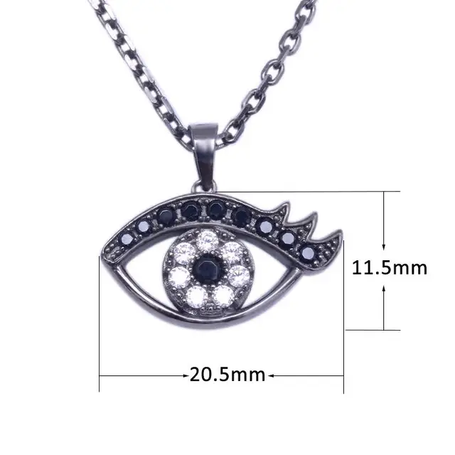 2016 alibaba best selling simulated diamond sterling silver evil eye charm