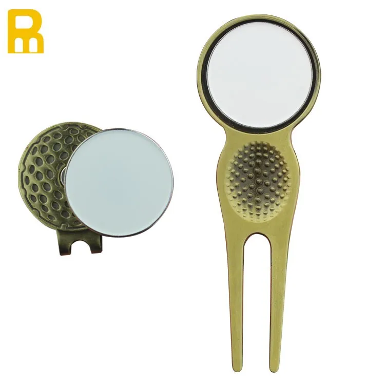 Bulk Promotional Custom Logo Metal Blank Divot Tool Golf Ball Markers